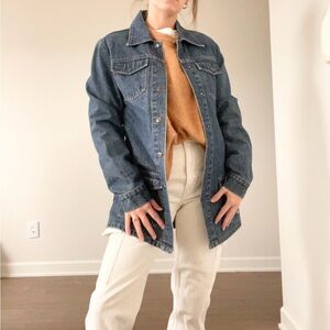Vintage Express Blue Cotton Denim Chore Jacket